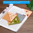 thumbnail image 5 of Uxcell Embroidered Corner Bookmark Cute Flower Stitched Triangle Book Page Mark for Book Lover Teacher Grey Letter H, 5 of 6
