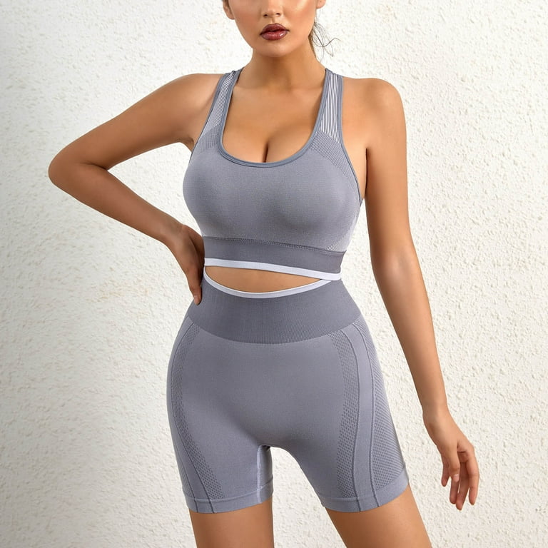 2 Piece Buttery Soft Nylon Yoga Short Sets Women Sportswear