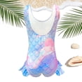 thumbnail image 2 of Shadoumai Girls Swimsuit One Piece Size 8 Tummy Control Tankini Lightweight Solid Color Bathing Suit Swimwear Set Girl Spaghetti Strap, 2 of 6