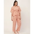 thumbnail image 3 of Moomaya Sleepwear, Printed Kaftan Top Pajama Set, Loose Fit Loungewear, 2 Pc Nightsuit, 3 of 9
