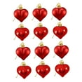 thumbnail image 3 of 12 Piezas Colgante de Amor Decoraciones Colgantes del Día de San Valentín con Cuerda Colgada Pared de Aniversario Dulces Adornos en Forma de Corazón , Rojo BLESIY Adornos colgantes de corazón, 3 of 7