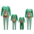 thumbnail image 2 of Christmas Pajamas Matching Family Set Xmas Pjs Long Sleeve Striped Green Deer Print Mommy Daughter Kids Couples Outfit 2023 New, 2 of 4