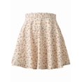 thumbnail image 6 of Women'S Summer Flowy Mini Skirt Basic Casual High Waisted Flared Mini Beach Skirts Yellow S, 6 of 9