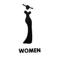 thumbnail image 3 of CUTICATE Easy Install WC Sign Toilet Door Sign Board Self Stick Signage Toilet Decor Plaque Restroom Sign for Washroom Hotel Wall Door Woman L, 3 of 8