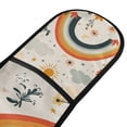 thumbnail image 4 of Yayeee Double Oven Mitt Kitchen Heat Resistant Baking 35" x7" Quilted Glove, Cute Rainbow, 4 of 6