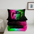 thumbnail image 5 of Erosebridal Boys Gamepads Bedding Sets Full with Comforter,Geometric Honeycomb Duvet Insert,Gradient Lightning Comforter Sets Full Size,Microfiber Abstract Bedroom Decorative,Reversible,3-Piece, 5 of 8