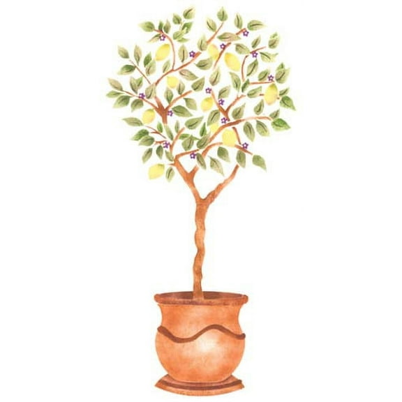 Lemon Tree Topiary Wall Stencil SKU #3286A by Designer Stencils