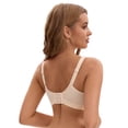 thumbnail image 2 of Unique Bargains Women's Lace Polka Dots Wirefree Sleep Nursing Bras XL Beige, 2 of 6