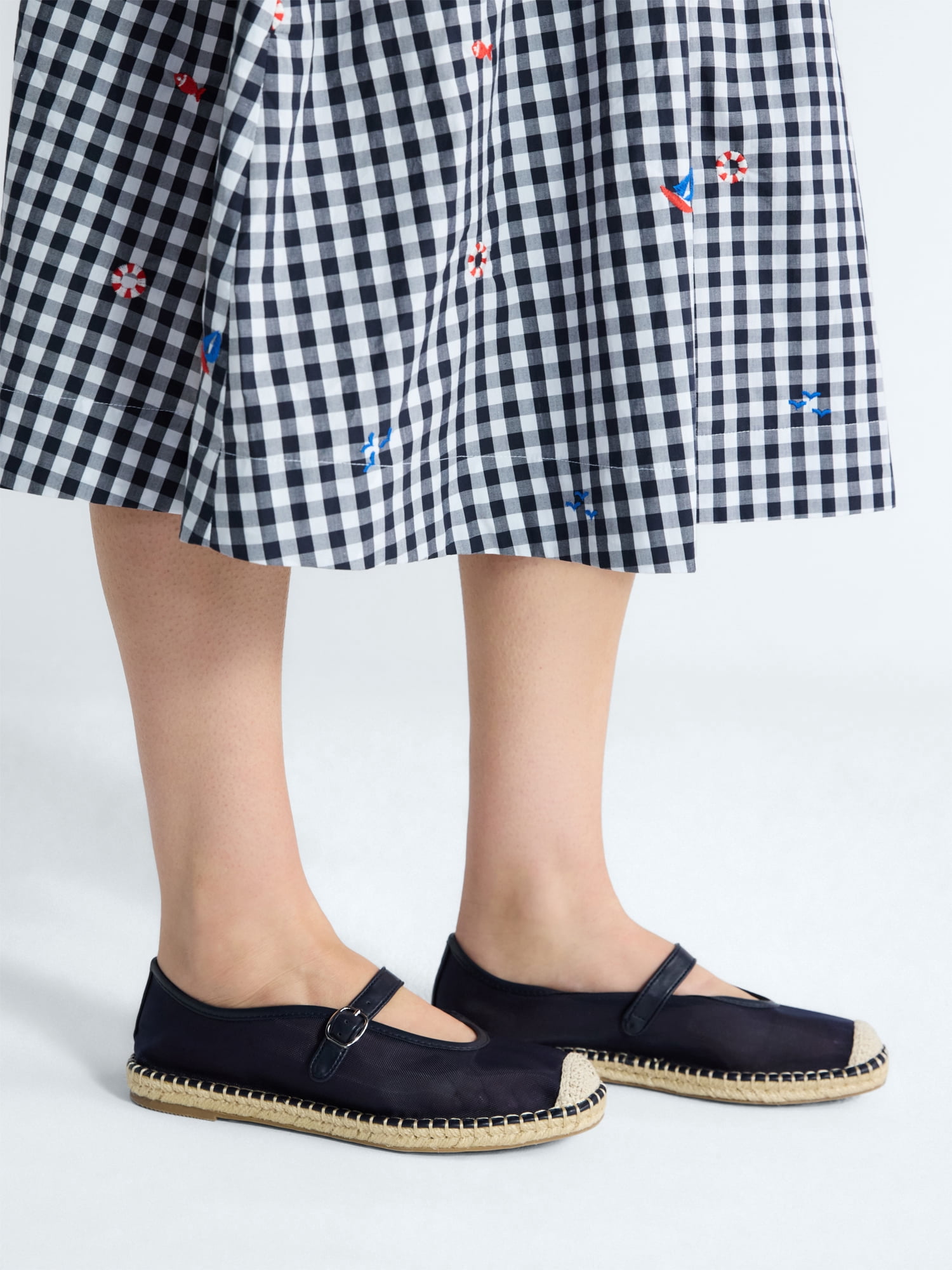 Free Assembly Women's Mesh Mary Jane Espadrilles
