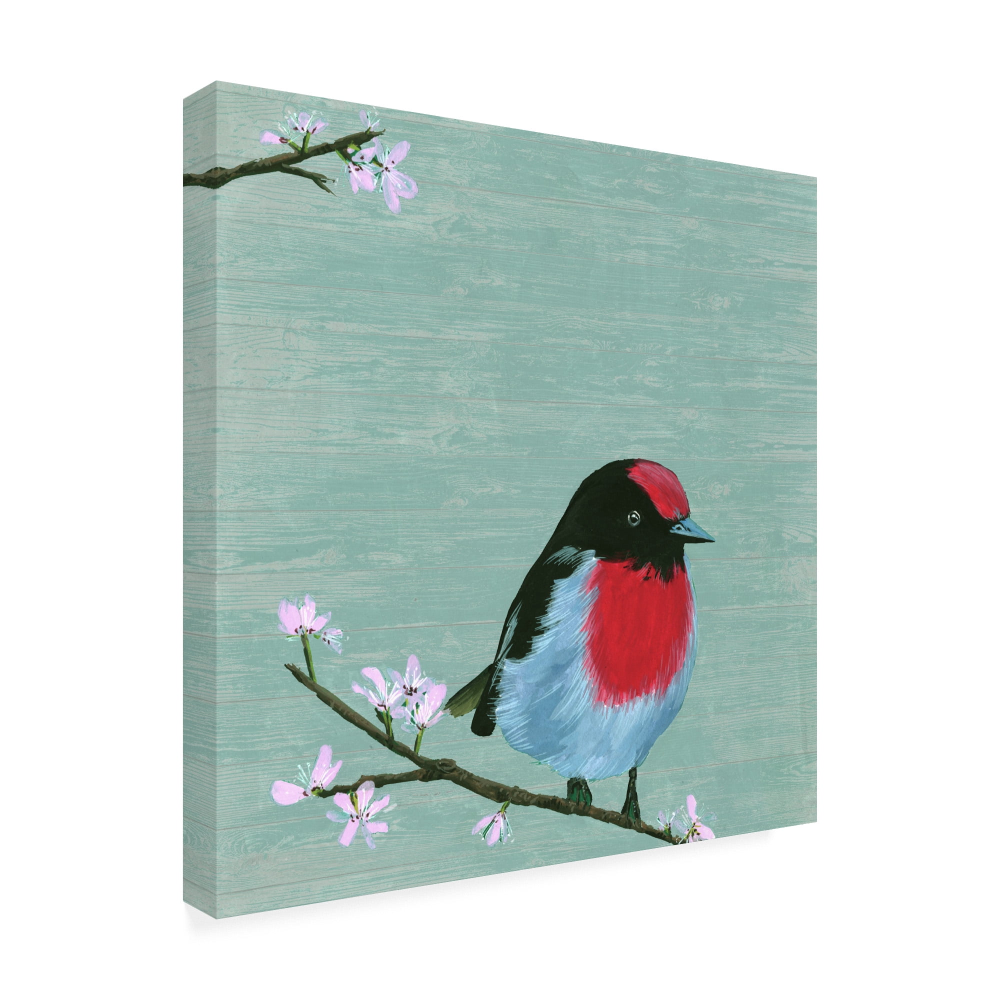 Trademark Fine Art 'Bird & Blossoms IV' Canvas Art by Melissa Wang