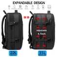 thumbnail image 4 of Mochila de viaje BANGE de 35 litros con compartimento para portátil de 17 pulgadas, 4 of 7
