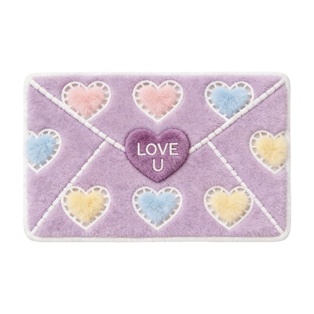 WMQPNNS Envelope Shaped Area Rug Floor Carpet for Bedroom Living Room Soft Mat 40X60Cm