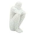 thumbnail image 2 of Mosaic Man Figurine, Resin White Bookend Function Mosaic Sculpture  For Office, 2 of 8