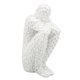 thumbnail image 1 of Estatua del pensador para estanterías elegantes de dormitorio y oficina Sujetalibros escultural de mosaico de resina blanca Eco-Chic, 1 of 8