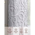 thumbnail image 6 of Floral Patterns Sheer Curtains 96 Inch Length 2 Panels Set, Silver White Flowers Leaves Aesthetic Voile Window Treatment Semi Sheer Long Curtains Drapes for Bedroom/Living Room/Kitchen 52"x96"x2, 6 of 7