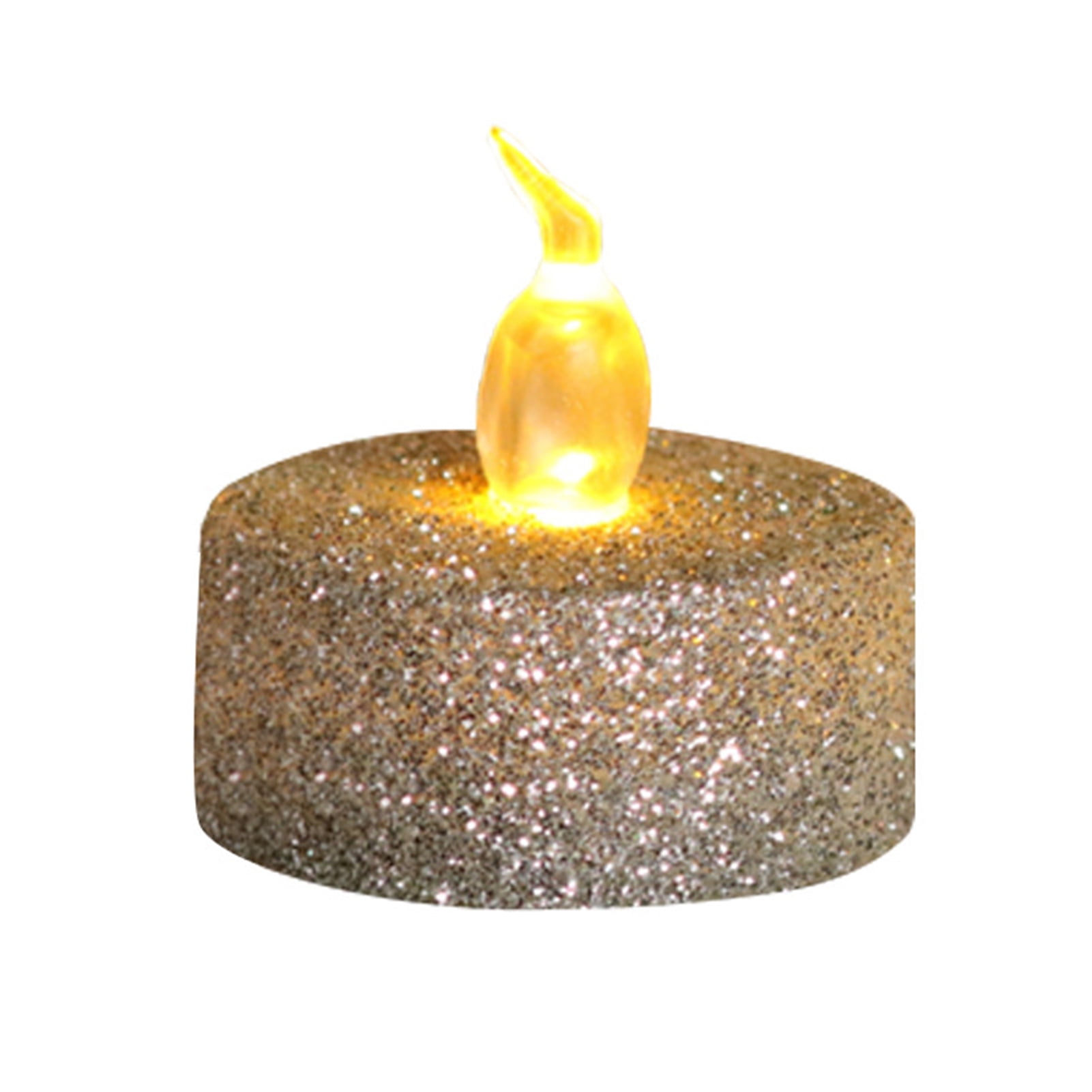 VEAREAR Tea Candle Flameless Smokeless Glitter Lightweight Shining LED
