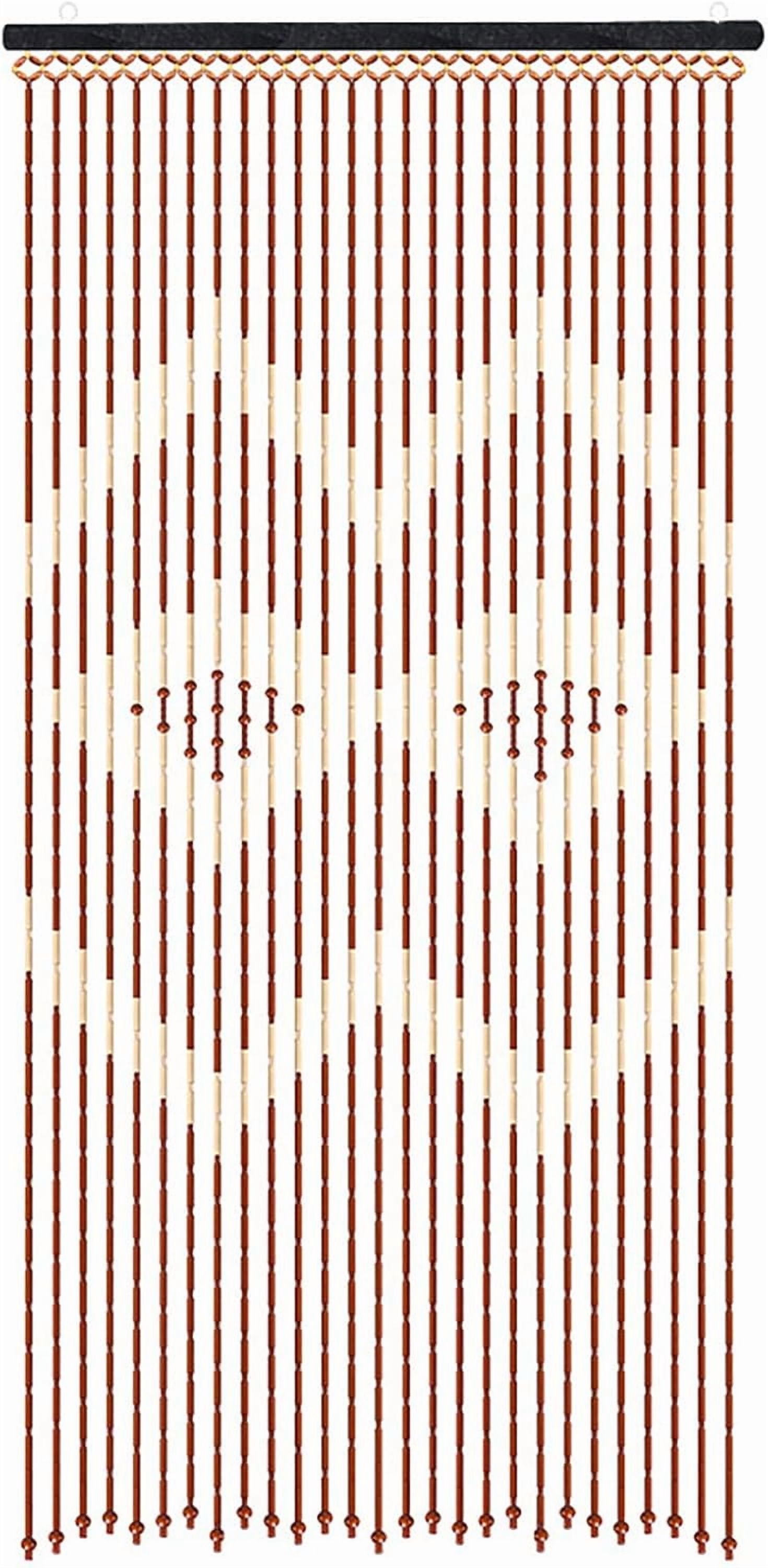 Beaded Door Curtain,Tassels Wooden Beads String,Bedroom Privacy Decor,Room Divider Fringe Curtains,for Doorway Hallway Entrance Balcony