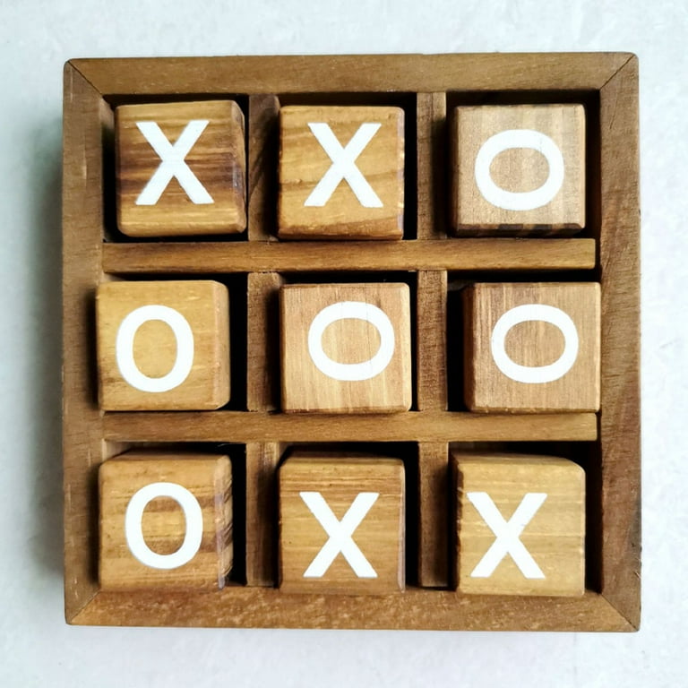 Games Tic Tac Toe Wooden Board Game