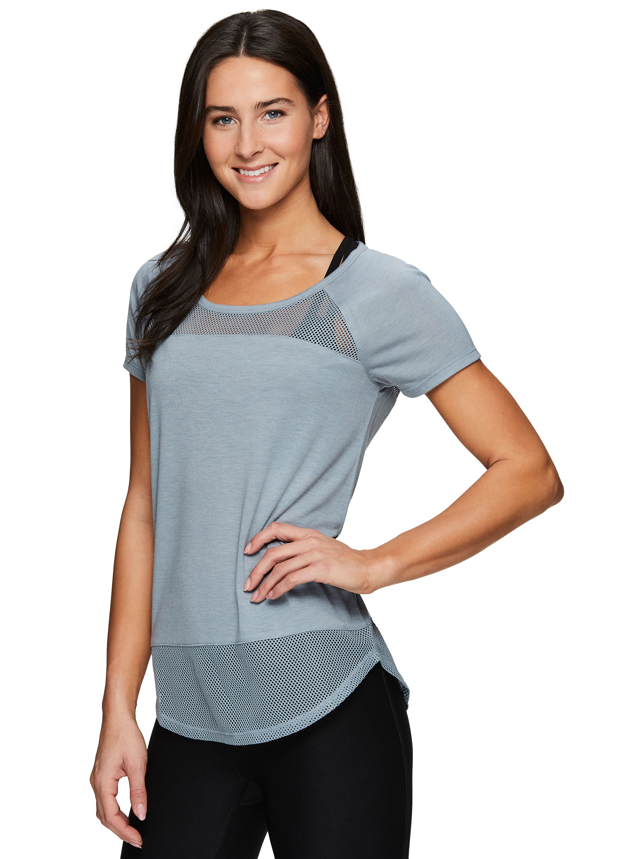 RBX Active Women's Fashion Athletic Short Sleeve Flowy Yoga T-Shirt 
