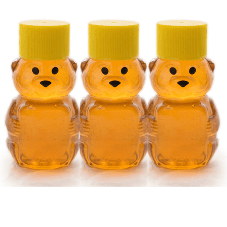 Elden Foods 100% Pure Raw Honey BABY BEAR - 2 OZ - Set of 3