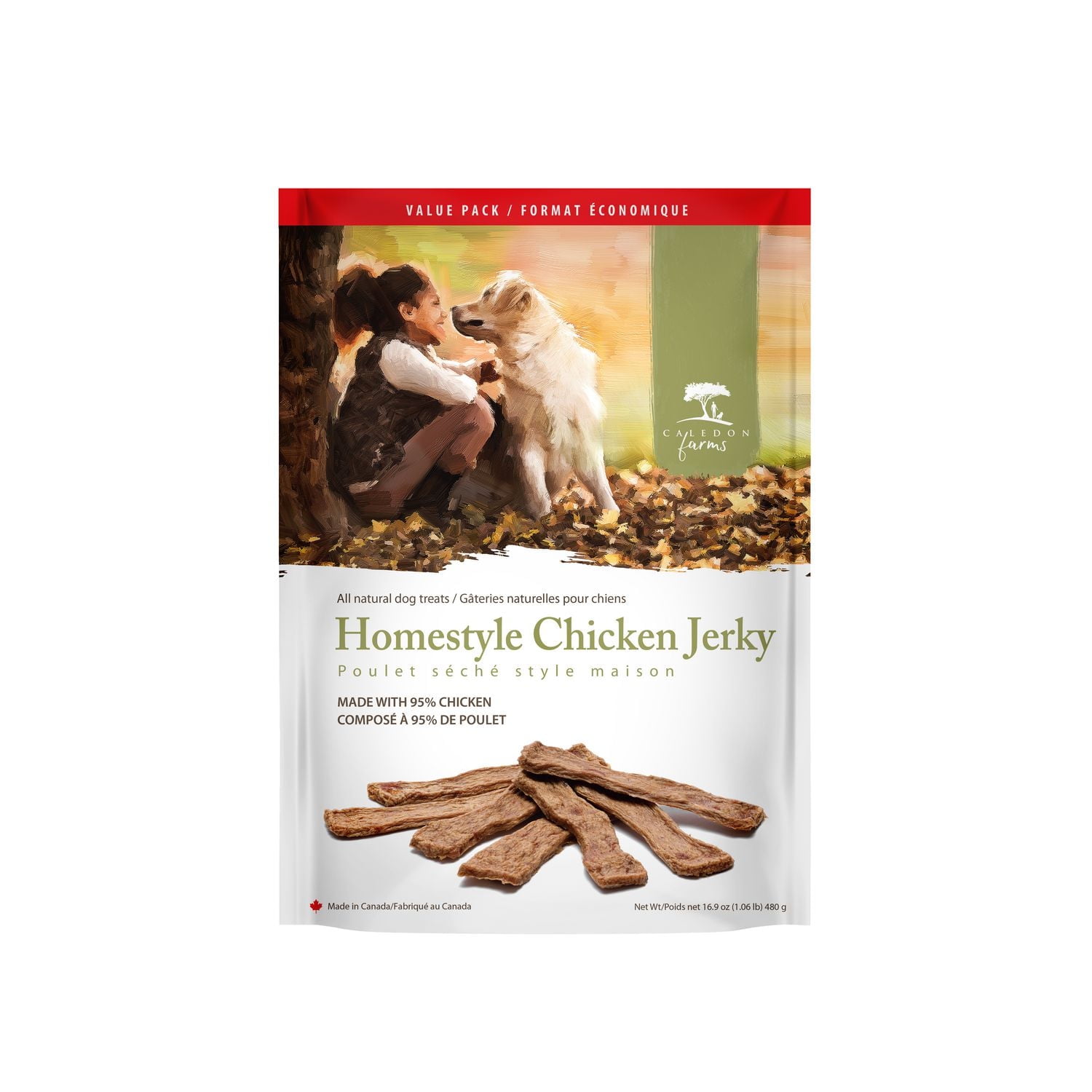 Caledon Farms Premium Chicken Jerky for Dogs (6-8 oz)