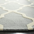 thumbnail image 4 of SAFAVIEH Cambridge Liam Geometric Wool Area Rug, Silver/Ivory, 8' x 8' Round, 4 of 9