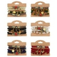 thumbnail image 5 of Meidiya 4Pcs/Set Bohemian Stackable Beads Bracelets for Women Boho Multilayer Stretch Bracelet Set Statement Tassel Pendant Bohemia Beads Bangles Jewelry, 5 of 7