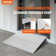 thumbnail image 2 of VEVOR Door Threshold Ramp, 5" Rise, 800 lbs Load Capacity, Door Ramp for Wheelchairs, Aluminum Threshold Ramp for Doorways, Adjustable Modular Threshold Ramp for Wheelchairs, Scooters, Power Chairs, 2 of 9