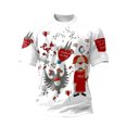 thumbnail image 4 of German Carnival Striped Print T-Shirt, Comfortable Casual Short Sleeve Tee for Daily Wear, 4 of 4