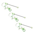 thumbnail image 4 of Barras de llavero con cuentas de 3 piezas, artesanías de llavero con cuentas de Metal chapado, accesorios de llavero de Metal en para Kit de verde, 4 of 9