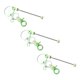 thumbnail image 4 of 3 barras de llavero con cuentas, llavero de metal con cuentas en , accesorios de color degradado, llavero de cuentas para mujeres y hombres, fab verde, 4 of 9