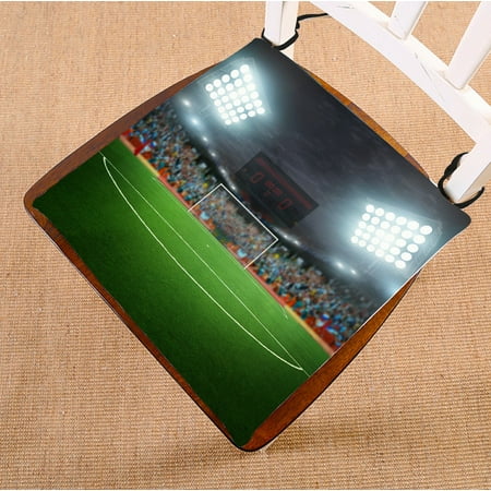 

ECZJNT Stadium Abstract Football Soccer seat pad chair pads seat cushion 16x16 Inch