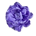 thumbnail image 3 of Broche de flores de 10 cm, delicado pasador de satén para el pelo, para regalar , para la de Púrpura, 3 of 8