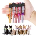 thumbnail image 3 of 12x Pet Cat Kitten Collar Correa para el cuello Collar de anillo reflectante de seguridad ajustable Tmvgtek Oficina Multiescena Multifunción, 3 of 9