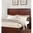 thumbnail image 3 of California King Size Bed 2-Panel Design Headboard Chic Simple Light Tan Finish Wooden Bedroom Furnuiture 1pc Bedframe, 3 of 4