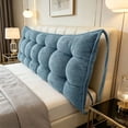 thumbnail image 2 of Headboard Backrest Pillow Long Wedge for Daybed Couch Support - Soft Chenille Reading Bolster Pillow for Bed, Sofa, Floor, and Travel Comfort, 2 of 4