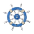 thumbnail image 3 of Handcrafted Decor rustic-white-sw-12-anchor Rustic White Decorative Ship Wheel with Anchor- 12 in., 3 of 3
