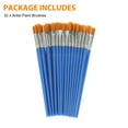 32 Pcs Flat Paint Brushes Set, Nylon Hair Small Brush Bulk for Detail