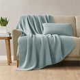 thumbnail image 2 of INK+IVY Bree Knit 12x20" Contemporary Acrylic Fabric Pillow Cover in Blue, 2 of 6