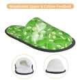 thumbnail image 3 of Fotbe Green Cucumber Pantuflas Peludas para Mujer con Estampado, Zapatillas de Peluche, Zapatos de Invierno para Casa, Uso Interior y Exterior-Large, 3 of 8