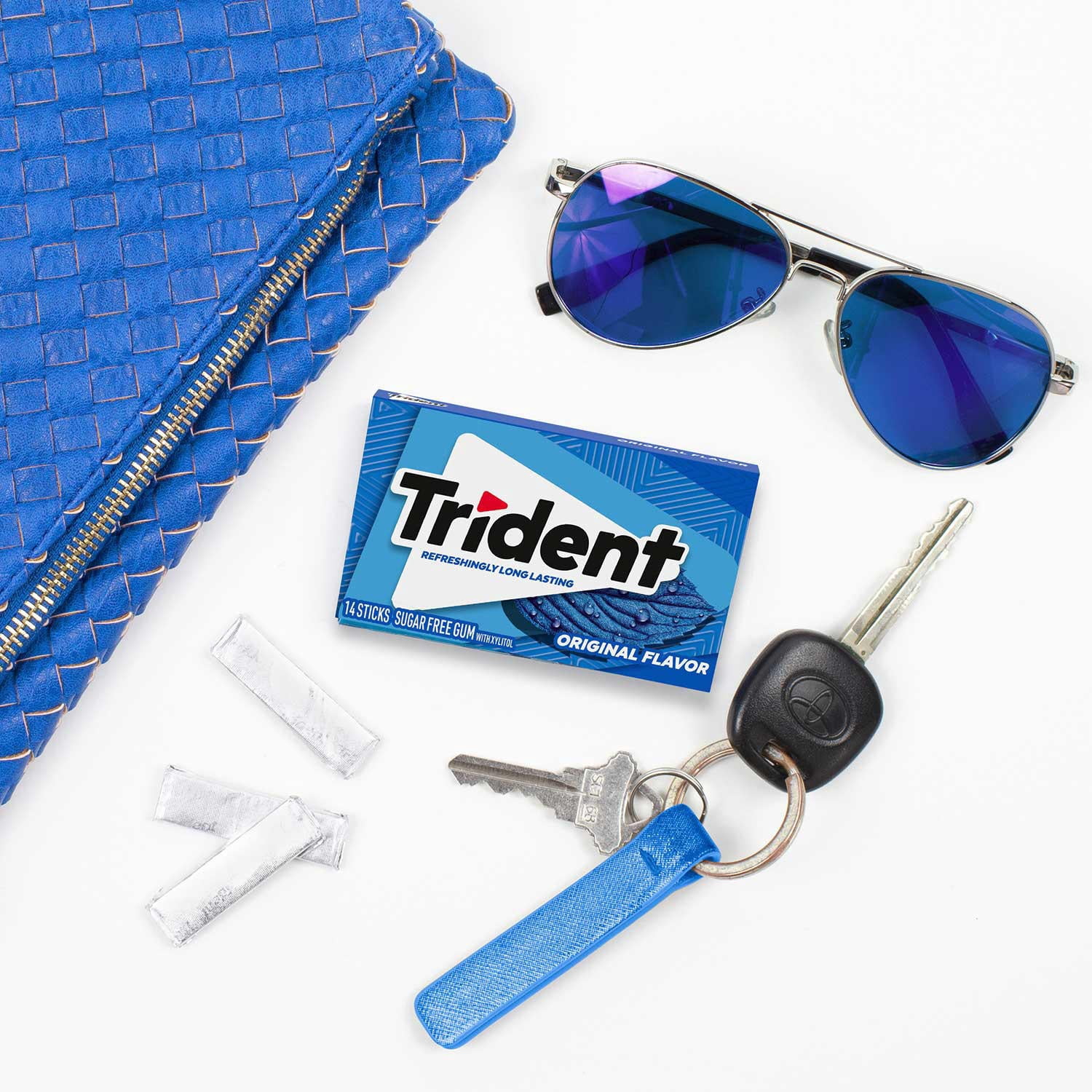 Trident Original Flavor Sugar Free Gum, 14 Pieces (Pack of 15, 210 Pieces Total)