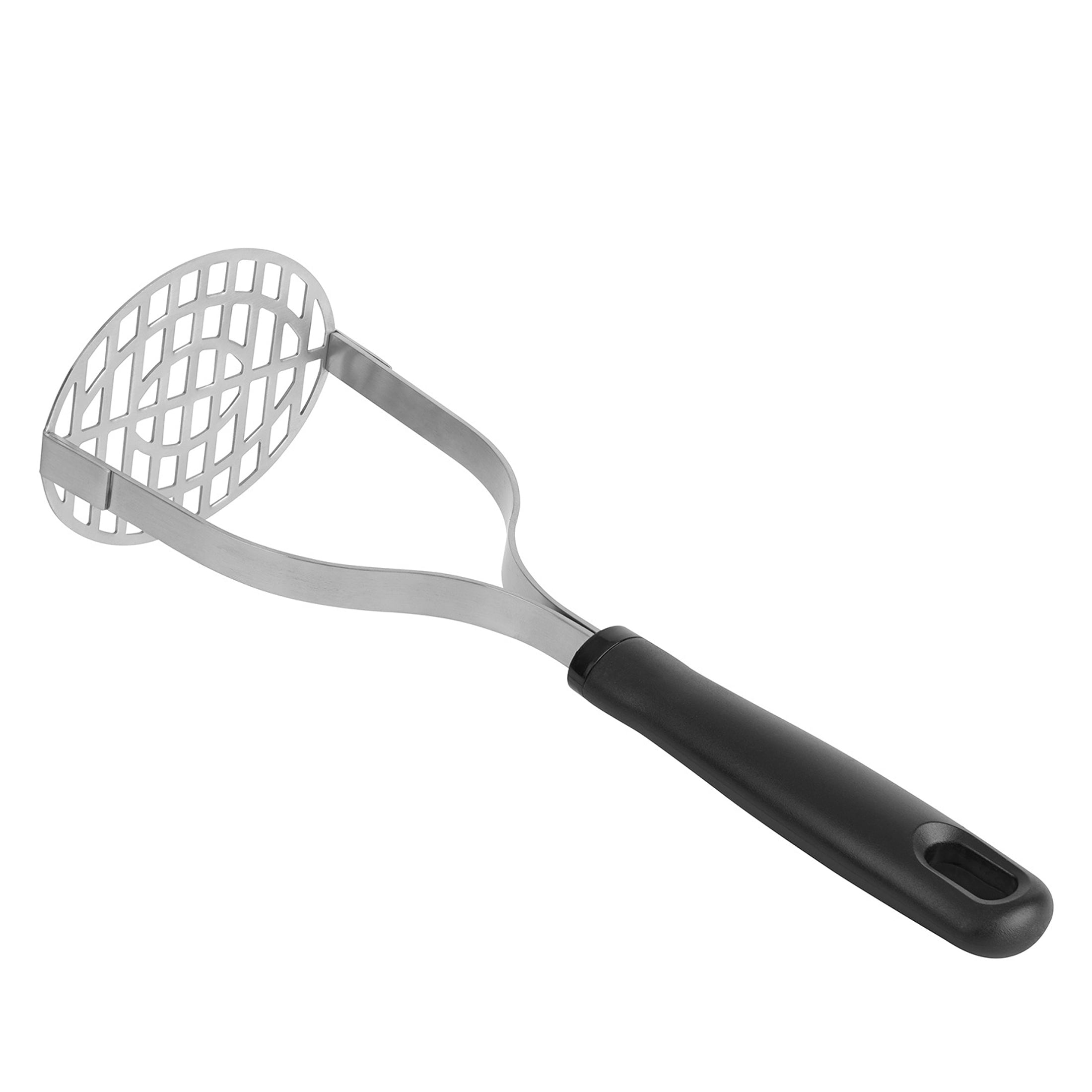 Mainstays 10" Stainless Steel Potato Masher, Black