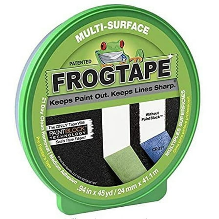 Frog Tape Multi-Surface Painting Tape 1358464 - Medium Adhesion - 4-Pack, 1.88 in x 60 yd, Green