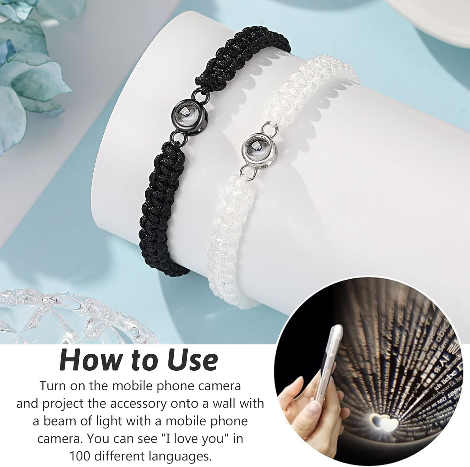 Bracelet says i love you in 100 languages deals