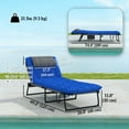 thumbnail image 2 of CoSoTower Chaise Longue Pliante avec Dossier Inclinable à 4 Niveaux et Coussin, Bleu, 2 of 7