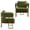 Green, variant on Leumius Teddy Accent Chairs Set of 2,Morden Upholstered Armchair Dining Side Chairs with Gold Metal Legs for Dining Kitchen Living Room,Black