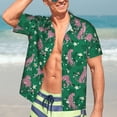 thumbnail image 5 of Lsque Tropical Leopard pattern Hawaiian Shirt for Men, Unisex Summer Beach Casual Short Sleeve Button Down Shirts-Small, 5 of 9