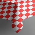 thumbnail image 3 of Red White Checkerboard Checkered Pattern Rectangle Tablecloth 60"x84",Waterproof Polyester Rectangle Table Cloth, Wipeable Spillproof Polyester Tablecloth for Dining, Camping, Indoor and Outdoor, 3 of 5