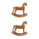 thumbnail image 1 of Kearding Caballo balancín ornamento estatua arte tallado coleccionable para niños de interior Tipo 1 2piezas, 1 of 1