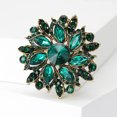 thumbnail image 2 of Personalidad europea y americana moda exagerada retro colorido cristal broche ramillete accesorios de vestir para mujer, verde, 2 of 5